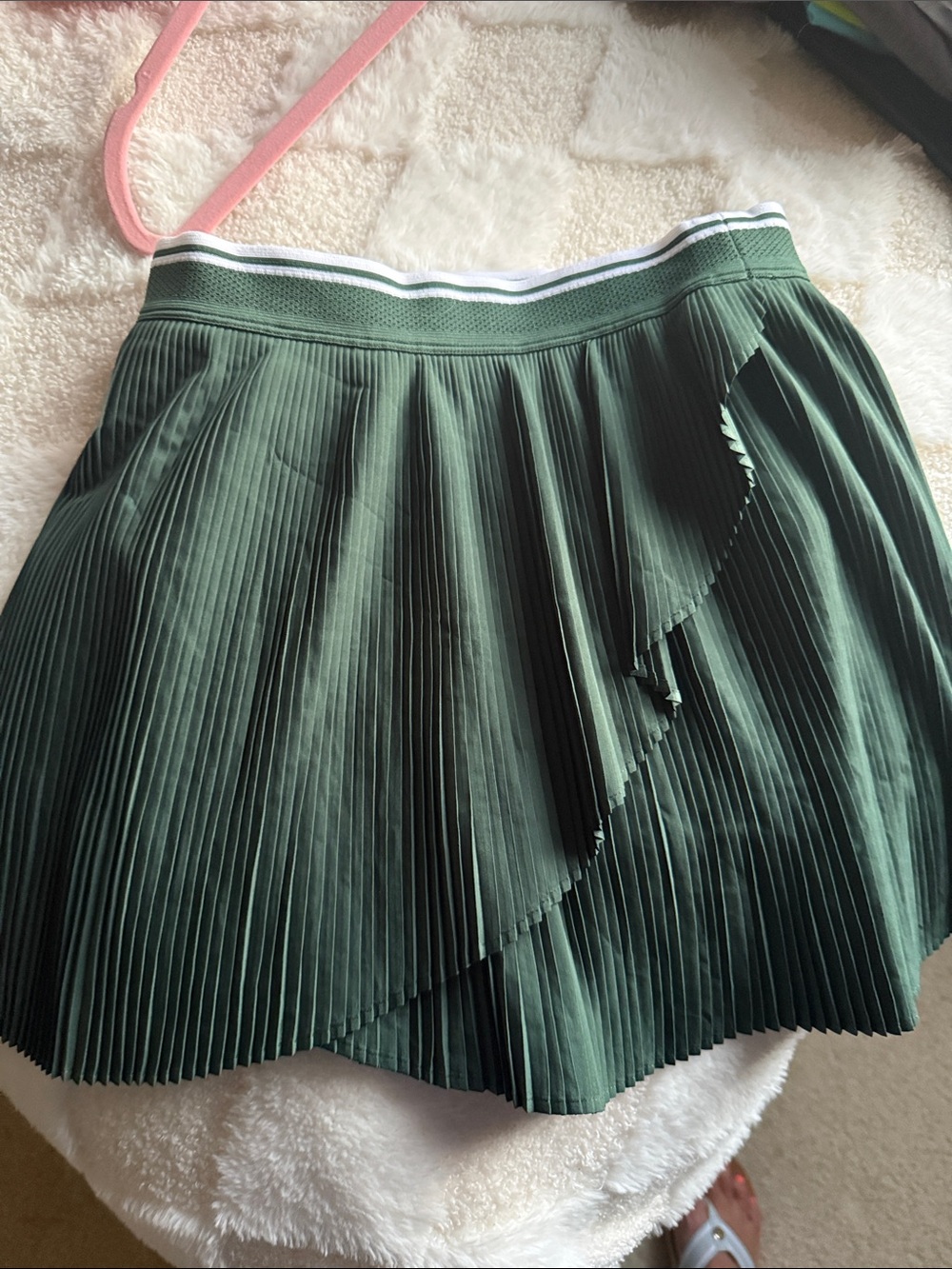 Wilson Forest Green Pleated Tennis Skort with Striped Waistband